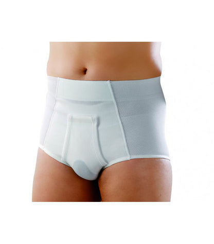 Slip Elastico Sport per Ernia Inguinale ORIONE® Versione alta con apertura frontale completamente apribile Art.316